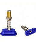 AFS Series AFSB AFSF NBR Long Strip Elliptical Pneumatic Vacuum Suction Cup components featuring blue rubber and metal fittings.