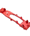 Beefy CNC Metal RC Car Chassis Frame for D12 One Tenth Scale Red Upgrade Kit One Piece Build, durable drift car frame.