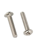 Bulk 50 Pack M4 x 50mm Pan Head Phillips Machine Screws Nickel Plated Steel For DIY Projects And Electronics 4mm Thread Diameter 52mm
