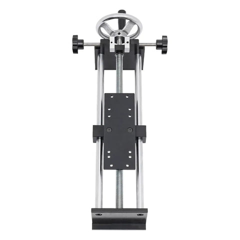 Black Force Gauge Stand 1000N 100kg Horizontal Spiral Manual Test Stand With Adjustable Clamp For Tension And Push Pull Testing, steel frame