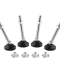 4 Pieces Swivel Leveling Feet M8 M10 M12 Heavy Duty Adjustable Furniture Feet For Tables Chairs Cabinets And Equipment Rock Solid