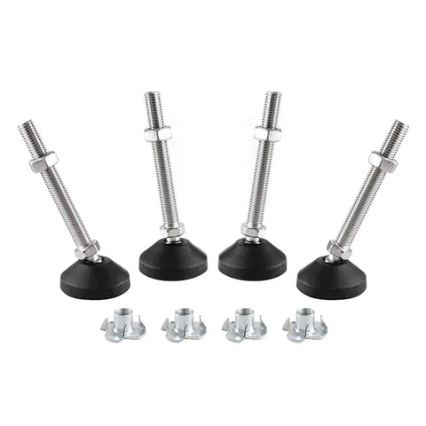 4 Pieces Swivel Leveling Feet M8 M10 M12 Heavy Duty Adjustable Furniture Feet For Tables Chairs Cabinets And Equipment Rock Solid