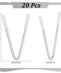 20 Piece V Shape Bra Wires Stainless Steel Underwire Replacement for Bras Corsets Dresses and Swimwear, dimensions shown