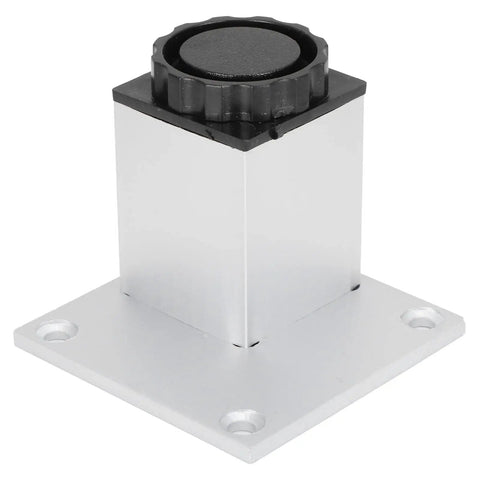 Aluminum Square Sofa Leg Set Adjustable 60mm Cabinet Foot Furniture Hardware Fittings Beefy Support for Sofas Cabinets and Desks with Oxidized Finish