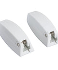 Heavy Duty Rv Baggage Door Catch Latch With Spring Loaded Clamping for secure storage, set of two, white plastic design.