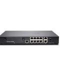 Rear view of TZ600 Dual Band Business Router With 8x5 Support, showing multiple Ethernet ports and expansion module slot.