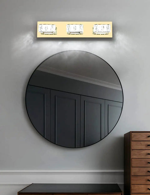 Dimmable Three Light Vanity Lights For Bathroom Over Mirror 22 Inch Modern LED Wall Sconces 15W 6000K Cool White