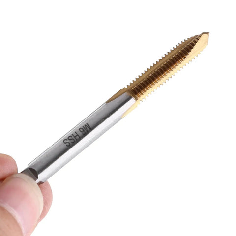 Grab This Premium M8 Metric HSS Thread Tap Kit With Forward Chip Ejection And Hard Coating For Rugged Repair Jobs And Serious Cutting Tasks That Need Top Tier Durability And Precision In Every Single Screw Operation., M8 HSS tap, gold coated