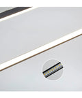 Close-up view of Modern LED Pendant Light Rock Solid Aluminum Body highlighting remote dimming feature and light guide technology.
