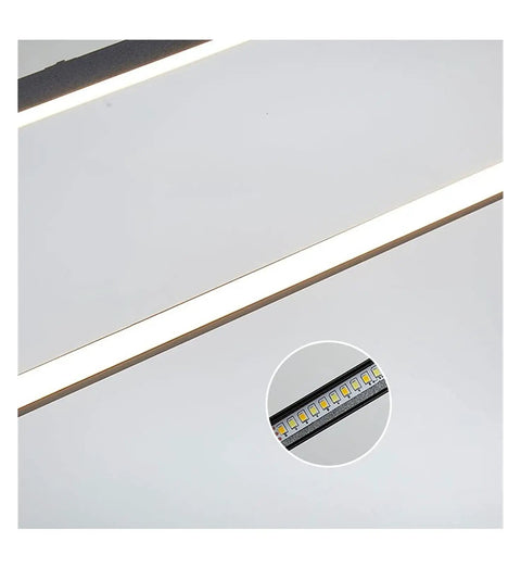 Close-up view of Modern LED Pendant Light Rock Solid Aluminum Body highlighting remote dimming feature and light guide technology.
