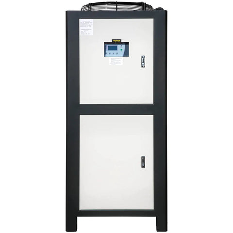 Top Tier Heavy Duty 15 Ton Air Cooled Water Chiller With Stainless Steel Tank And Micro Computer Control, front view with control panel