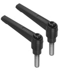 2 Pcs Clamping Lever Handles M8 20mm 304 Stainless Steel Threaded Male Stud Adjustable Locking Quick Release Ratchet Push Button Bolt Knobs