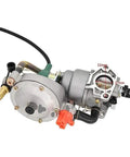 Dual Manual LPG CNG Carburetor For GX390 188F GX420 190F 11HP 13HP Engines Motorcycle Engine Spare Parts With Manual Fuel Line Switch Reliable Gas Line Carburetor For Industrial Power Equipment, 52mm inlet, 27mm outlet