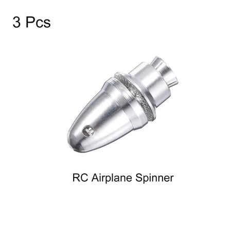 RC Plane Propeller Spinner Adapter Set 4mm To 6mm Shaft Aluminum Silver Fits Brushless Motors And Speed Controllers Durable 3 Pack