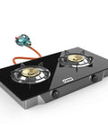 Portable Propane Stove For Outdoor And Indoor Use With Single Or Double Burners Premium Rubber Hose Heat Adjustable Regulator