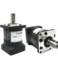 Rock Solid Nema 23 Planetary Gearbox With Helical Stepper Motor Reduction Unit 70 To 1 Ratio And 14Mm Shaft heavy duty gearbox with silver shaft and black housing