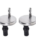 2 Pack Toilet Seat Hinges Top Fix Kit With Quick Release Screws, Replacement Mountings for Easy Install, stainless steel view