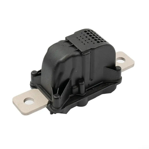Heavy Duty High Voltage Battery Disconnect Pyrotechnic Fuse For Tesla Model 3 And Model Y 2017 To 2022 with black body and metal connector.