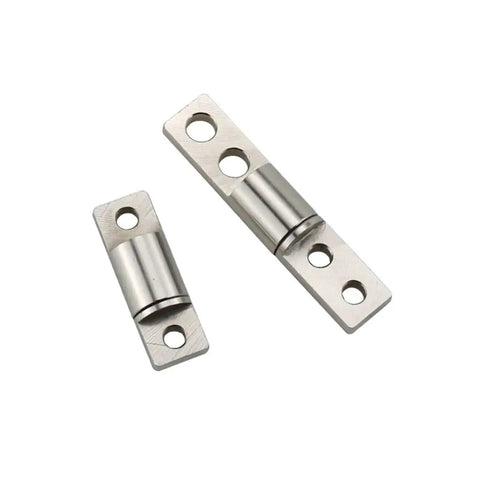 Premium Concealed 360 Degree Rotary Shaft Hinge With Constant Torque And One-Word Damping For Smooth Cabinet Swings In Heavy Duty Cabinetry Projects Around The House, shown in stainless steel.