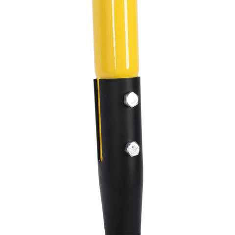 Heavy Duty Garden Spading Fork 46 Inch With Y Grip Handle close-up of iron construction bolts and shaft connection