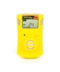 Yellow single gas H2S detector with real-time gas reading, adjustable alarm points, visual alerts, and two-way IR for downloads.