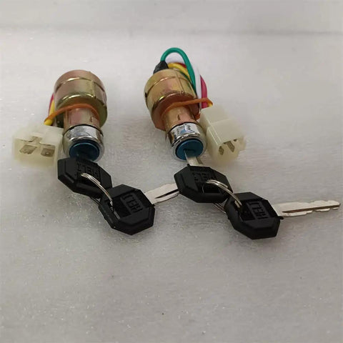 Get Your Machine Running Smooth With This 2pcs Four Position Ignition Switch, 18mm, 4-wire connectors, includes two keys.