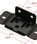 Beefy Heavy Duty Stainless Steel Furniture Bracket Set 2 In 1 Locking Corner Connectors with dimensional details