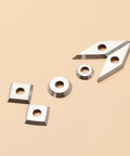 Heavy Duty Tungsten Carbide Woodturning Lathe Cutting Tool Insert Set Featuring Killer Bevel Geometry with various shapes.