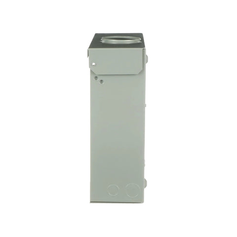 Side view of Single 125A Outdoor Main Lug Load Center, 8 Spaces / 16 Circuits, 3-Wire, Weatherproof NEMA 3R Circuit Breaker
