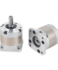 High Precision Planetary Gearbox For Nema 17 Stepper Motor Smooth Speed Reducer, aluminum casing, two units, ideal for DIY robotics projects.