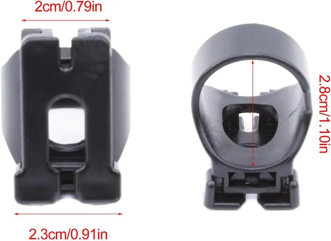 Universal 27mm Snorkel Clip And Holder Set For Scuba Diving Durable Plastic Snorkel Retainer And Air Tube Keeper measurements