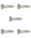 #6 X 1-1/4 Oval Head Slotted Stainless Steel Wood Screws 2500 Count displayed in a group on a white background.