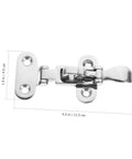 Stainless Steel Marine Catch Latch And Hasp Lock Set Silver 11.5x4.9cm For Boat Cabinets With Saltwater Resistance And Durable Heavy Duty Toggle Clamp Style Installation close-up