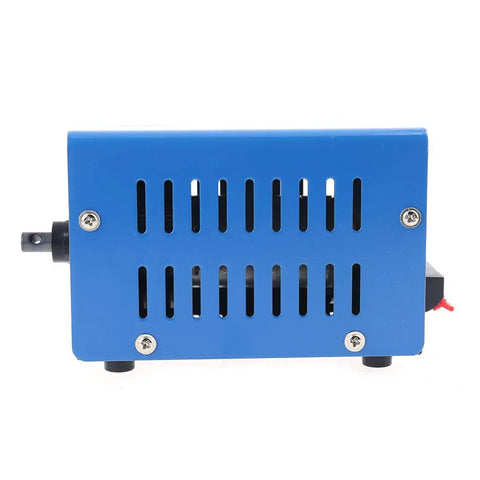 Grab And Go Crank Powered 20W Portable Power Generator with USB charging showing blue casing and side view
