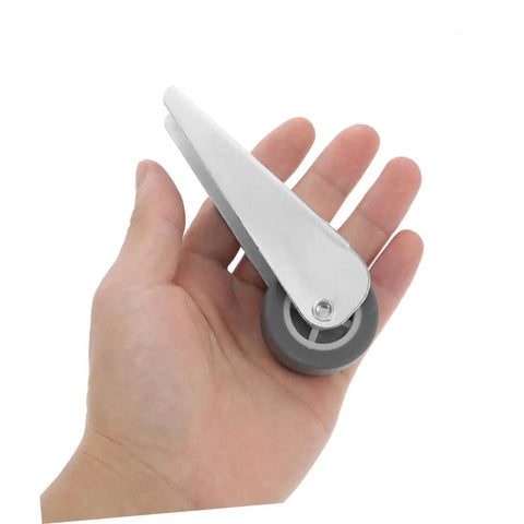 2 Pack Heavy Duty Barn Door Rollers Built Tough For Dead Silent Gliding, nylon pulley in hand for easy cabinet upgrades.