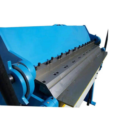 Beefy 48 Inch Pan And Box Brake Bender For Metal Fabrication With Removable Leg, close-up of 12 gauge bending surface