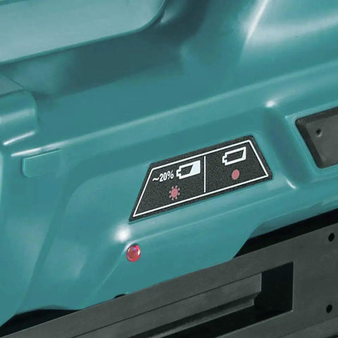 Close-up of battery indicator on 18V LXT Cordless 2-Inch Brad Nailer With 110-Nail Magazine, Dual Mode Sequential Or Contact Nailing.