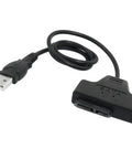USB 2.0 Slimline SATA CD DVD Drive Adapter Cable 7 Plus 6 Pin For Laptop Testing And Data Transfer No Power Required Plug And Play Boot From External Drive Compatible With Any Slimline SATA Optical Drive, black cable and adapter