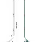 Beefy Universal Outdoor Mounting Pole For TV Antenna And Weather Station, heavy-duty aluminum, 49.5-inch extension, wall mount