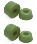 Premium Skateboard Truck Replacement Bushings Medium 91A Olive Urethane Set in green for smooth cruising and tight grip.
