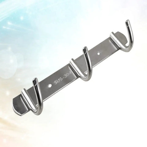 Heavy Duty Stainless Steel Wall Mount Hooks Low Profile Hidden Storage Setup Hella Durable Rust Resistant Key And Coat Rack Three Pack showing a single hook rack.
