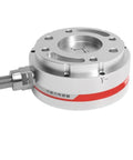 Six Axis Force Sensor For Industrial Robots Heavy Duty With Multi Dimensional Torque Measurement, alloy steel, shielded cable, front view.