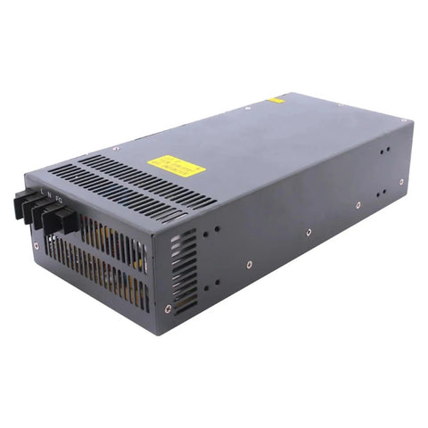 1200W 48V Single Output Switching Power Supply For LED Strips And Industrial Control Systems 25A Heavy Duty High Capacity DC Converter Efficient Durable Power Solution For Industrial Equipment. gray metal enclosed DC power supply with vented housing