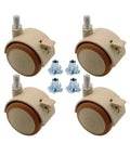 Grab This Set Of Four Heavy Duty Rubber Caster Wheels With Smooth Swivel Action And Solid Locking Brakes Fits M6 M8 Thread Mounts on tool chests