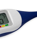 Large Face LCD Digital Thermometer For Adults And Kids With Fast 10 Second Fever Check And Instant Read Easy To Read Display Battery Included Perfect For Home Health Care, blue and white
