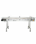 Heavy Duty 6 Foot Stainless Steel Conveyor Belt With Variable Speed Drive And 12 Inch Acetal Plastic Track for efficient loading.