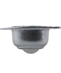 Heavy Duty Nylon Ball Casters Gliding Smooth As Butter With Quiet Roller Wheels And A Tough Galvanized Mount close-up of galvanized mount with ball.