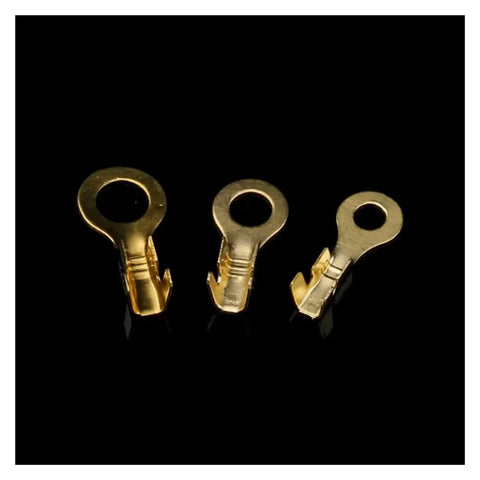 Get Your Crimp On With 150pcs Ring Lugs Eyes For M3 To M10 Copper Wire Connectors Non Insulated Cable Lug Assortment Kit, brass ring lugs