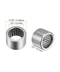 Beefy Full Complement Needle Roller Bearing Open Cup With Drawn Cup ST14 Steel GCr15 Needle Rollers, 1/2 Inch ID, 11/16 Inch OD