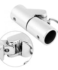 Marine Grade 316 Stainless Steel Boat Railing Pipe Connector Folding Swivel Coupling Tube Fitting For Saltwater Boats Built To Last Hardware 25mm 1 Inch Mirror Polish Finish Corrosion Resistant close-up view